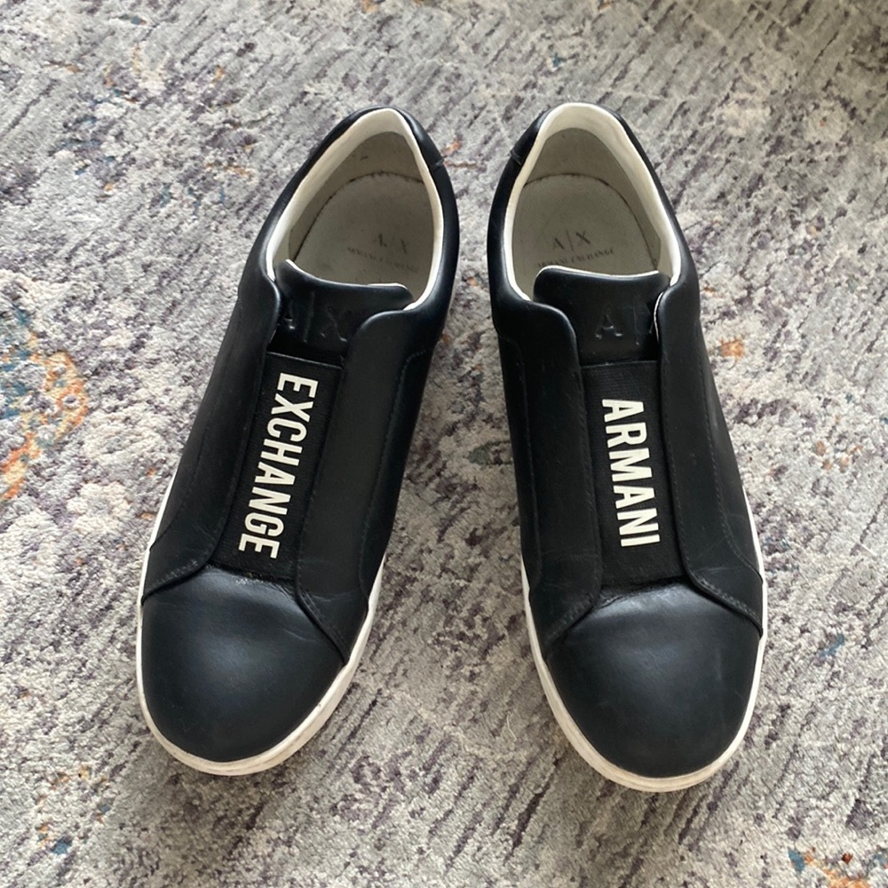 Like new Armani Exchange black sneakers